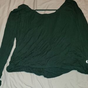 ZYIA Forest Green Long Sleeve Blouse